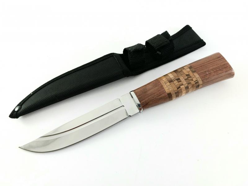 Ловен нож от неръждаема стомана 65х13 и красива дървена дръжка