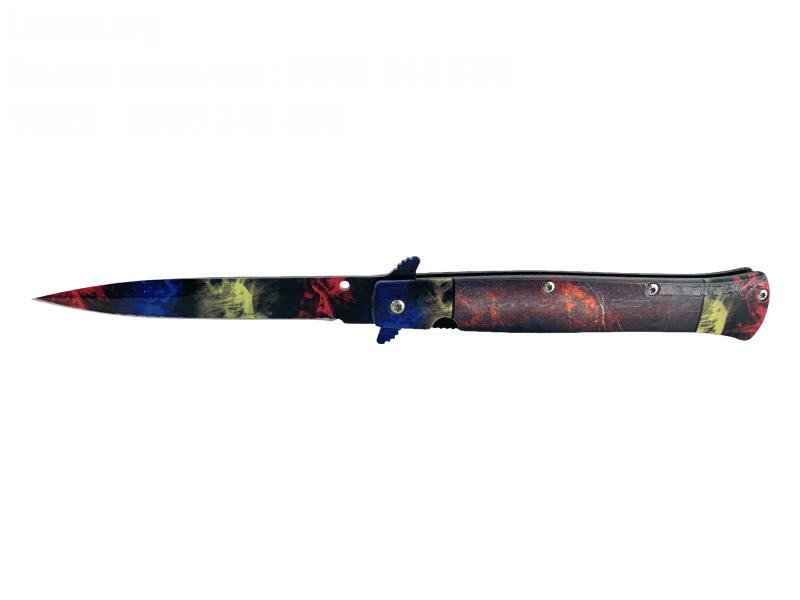 Anime Game Peripheral Short Sword - Модел на  сгъваем  нож от неръждаема стомана, цвят в мраморна градация