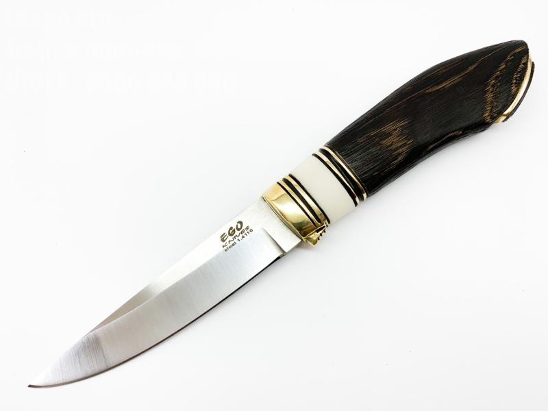 Ръчно изработен ловен нож от неръждаема стомана с дръжка от турски орех