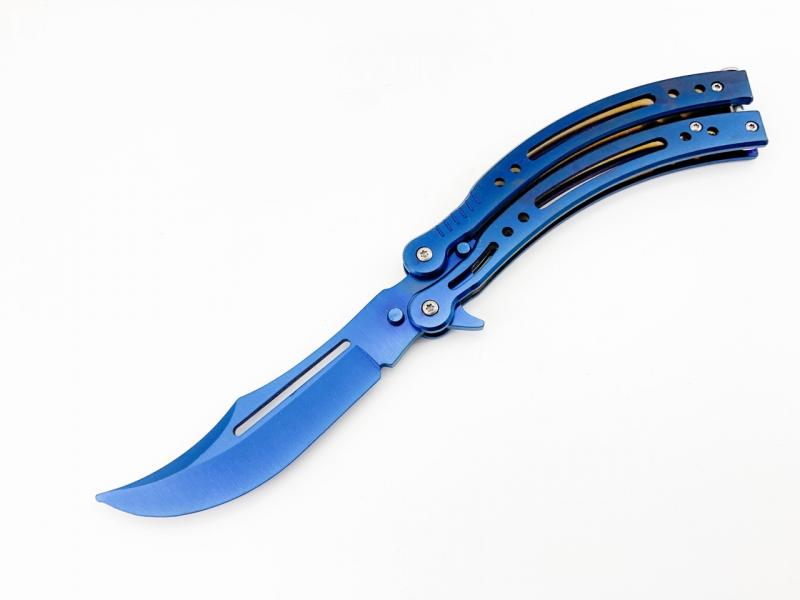 Нож пеперуда тренировъчен - цвят небесно синьо CS GO