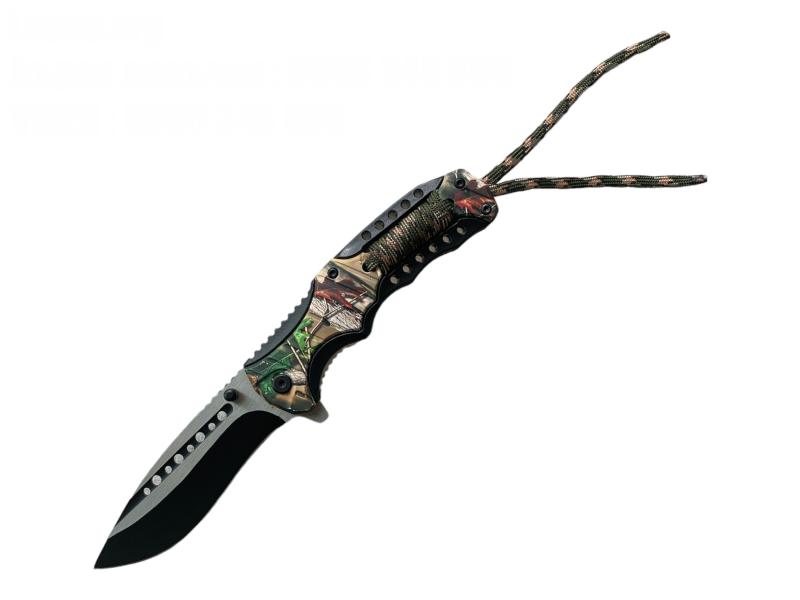 Универсална мощ Автоматичен сгъваем нож с  паракорд на дръжката