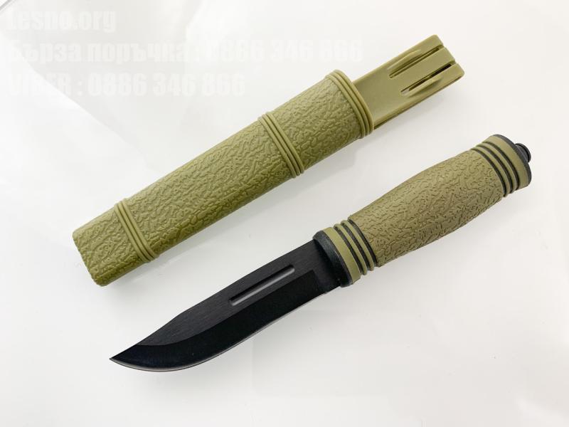 Водолазен ловен нож с полимерен калъф черно острие