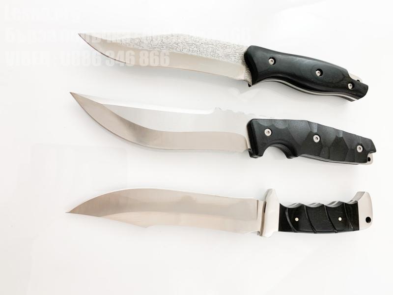 Kомплект от три ловни ножа масивни и стоманени фултанг конструкция