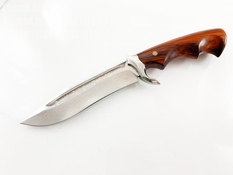 Ловен нож Bowie  ръчно направен от дамаска японска стомана