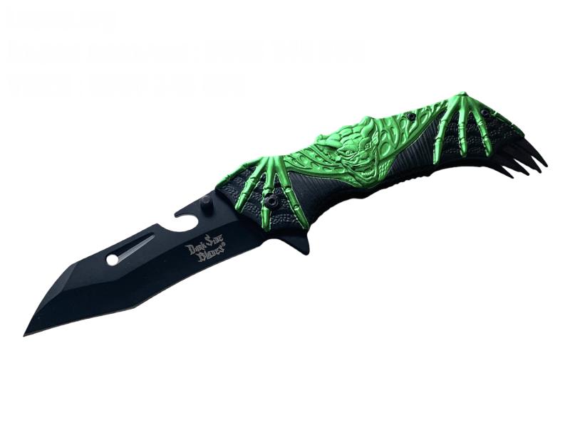 Dark Side  DS-A066 автоматичен сгъваем нож с фосфорно зелен прилеп на дръжката