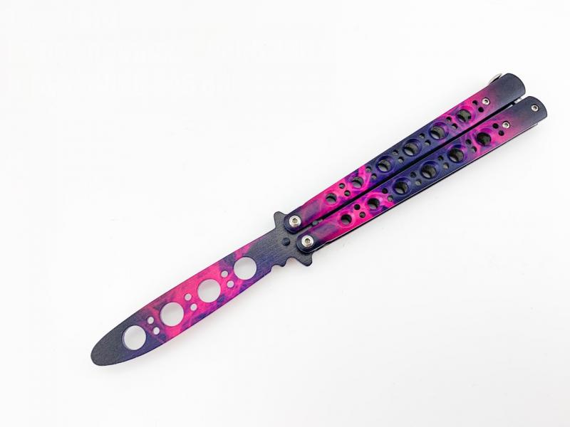 Benchmade butterfly knife тренировъчен нож пеперуда в лилаво