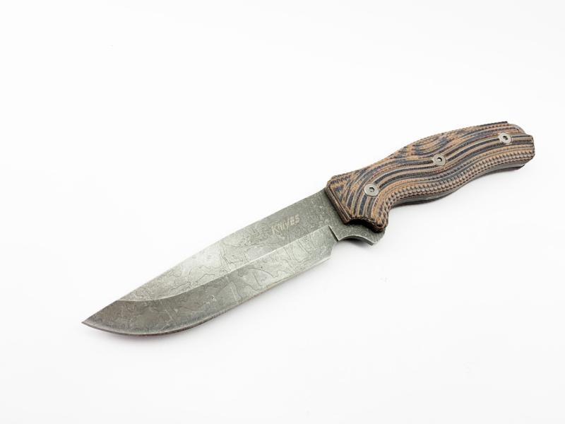 Knives hunting knife ловен нож с релефна дръжка и релефно острие