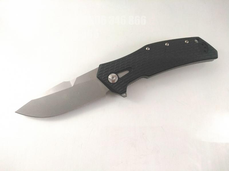 Джобен нож светкавично отваряне CH3504-G10 Flipper folding knife D2 blade