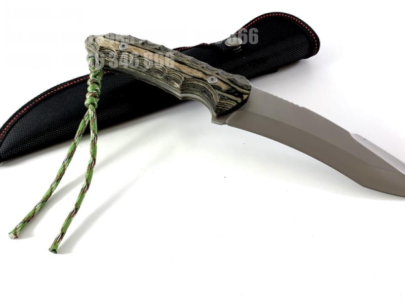 Ловен нож фултанг с дървени чирени  модел FB036A