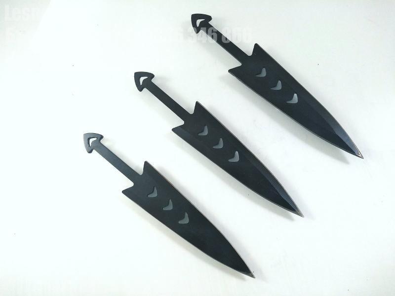 Ножове  ками за хвърляне  комплект 3 броя дизайн рибена кост