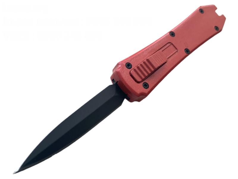Сгъваем автоматичен метален нож кама Red OTF