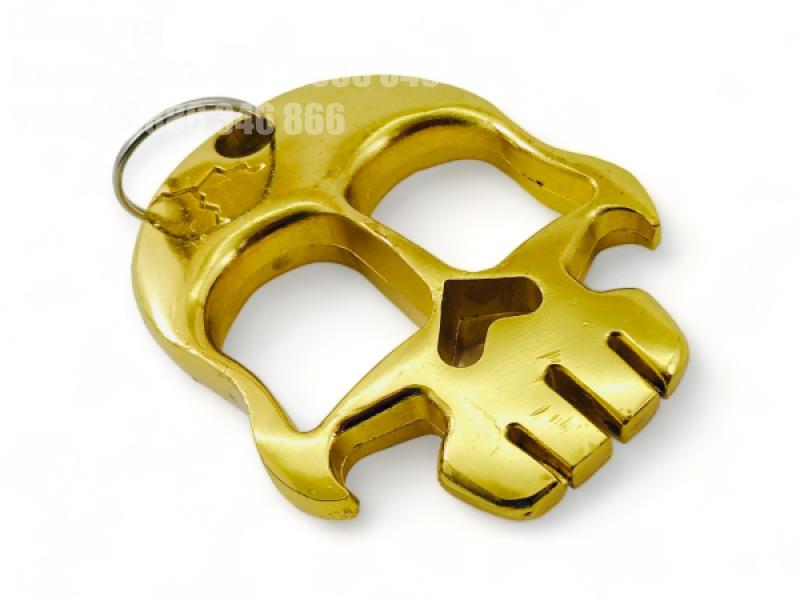 Златен метален бокс за самоотбрана, лесен за носене и удобен за хващане