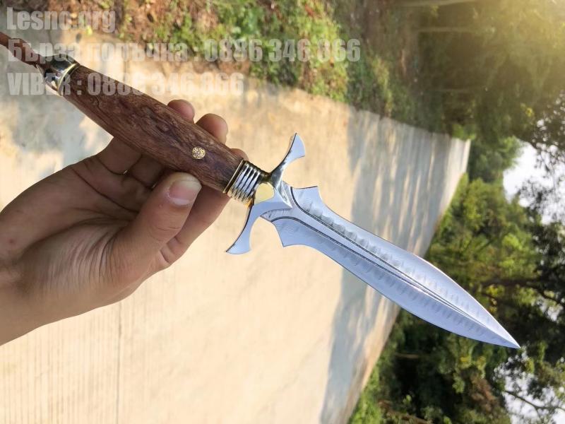 Ръчно направен ловен нож от дамаска стомана с VG 10 сърцевина само за ценители