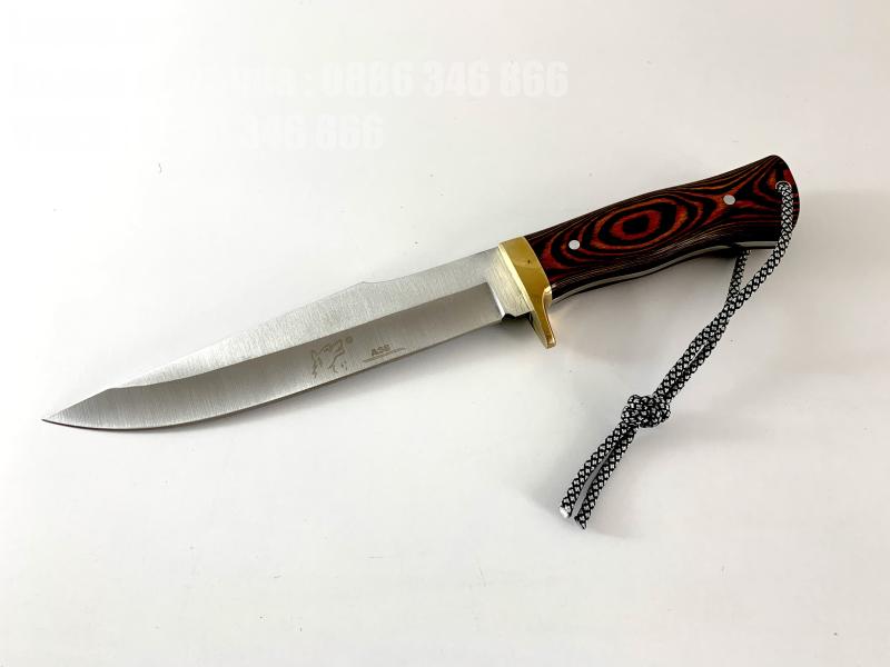 Ловен нож фултанг с гравиран вълк - Boda A38