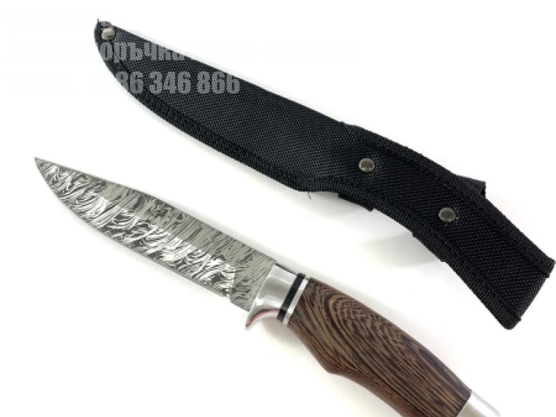 Ловен нож с шарка имитираща дамаска стомана модел FB1507