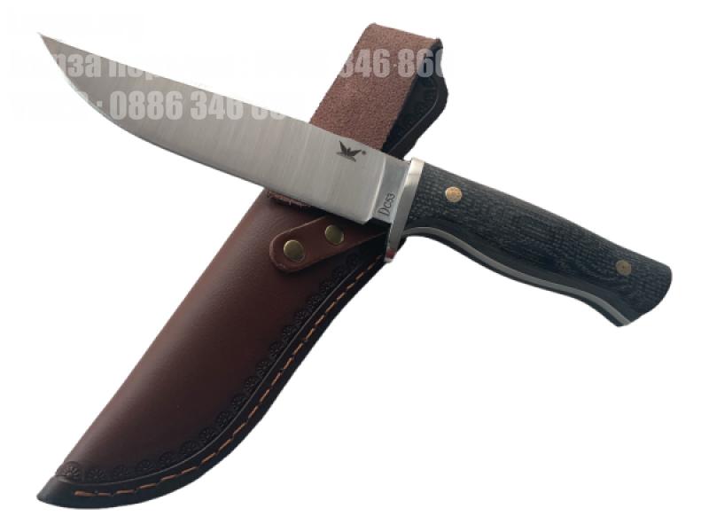 Ръчно направен ловен нож DC53 стомана фултанг Handle Micarta
