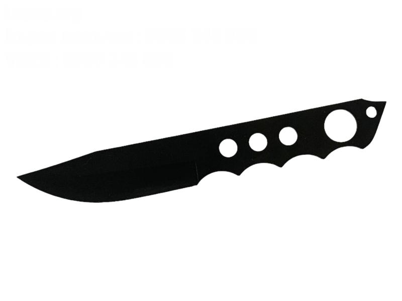 Заготовка острие нож стомана 4х13 с черно тефлоново покритие закалена и наточена