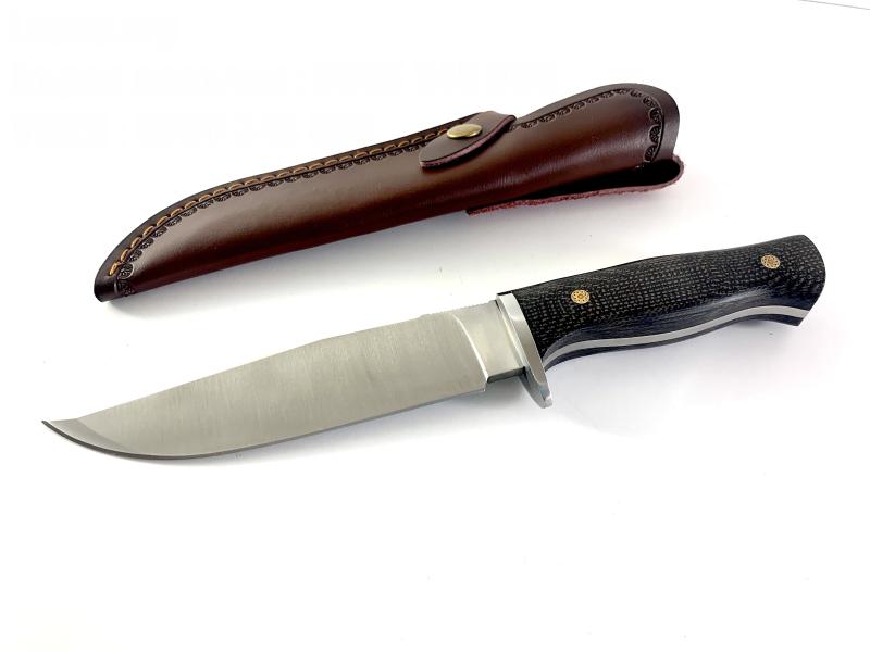 Ръчно направен ловен нож D2 стомана фултанг Handle Micarta