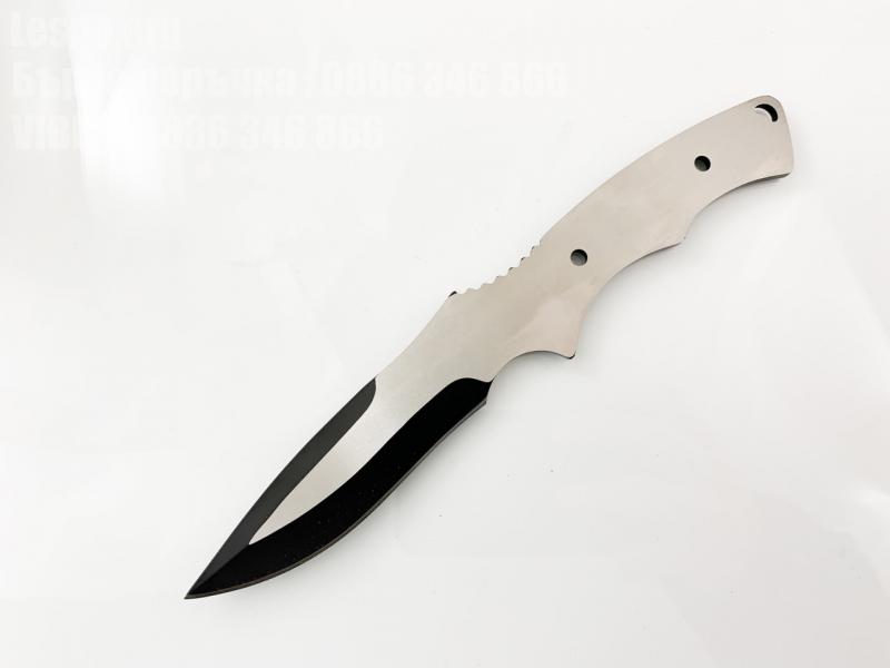 Заготовка за ловен нож от масивна закалена стоманас частично тефлоново покритие -420 HC