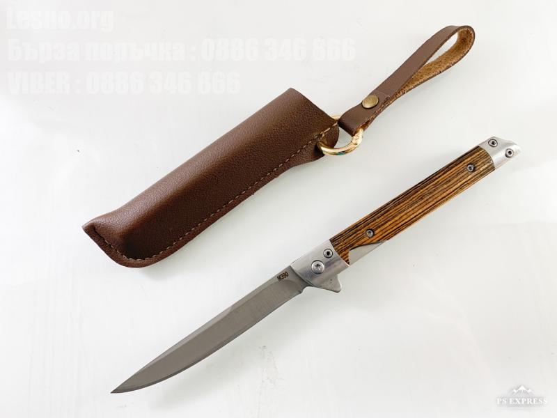Сгъваем джобен нож с дървени чирени стомана M390