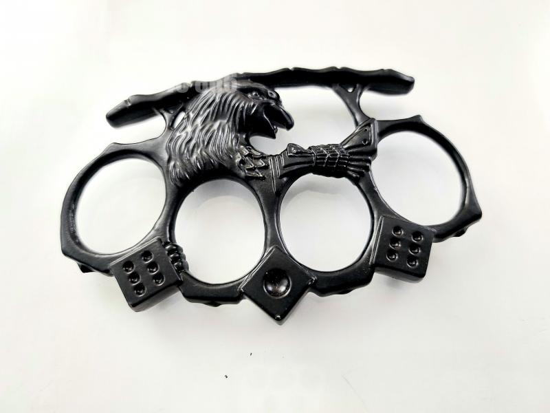 Масивен метален бокс с черно тефлоново покритие самозащита или колекция орел и зарове