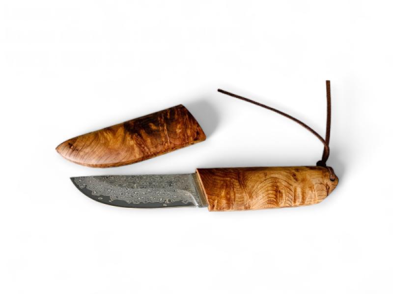 Ловен нож &quot;Nordic Carver&quot; с дървена дръжка и кания