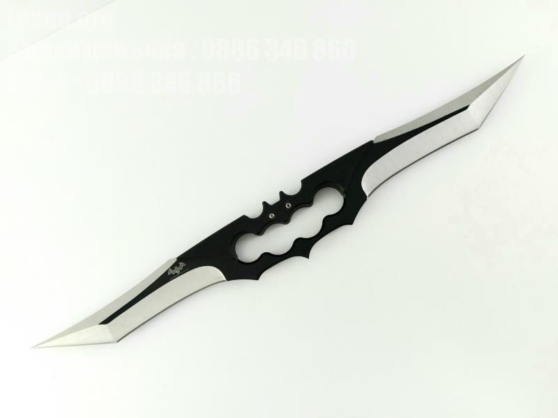 Нож  с двойно острие - Arkham Батман форма на прилеп
