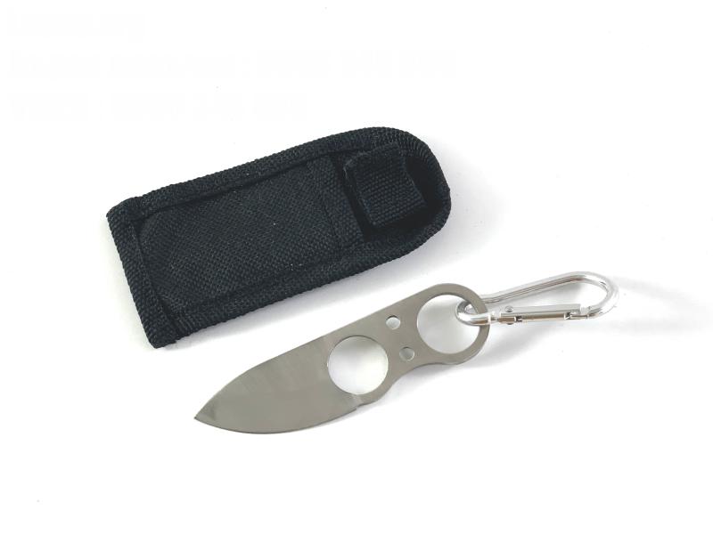 Малко джобно ножче тип ключодържател с калъф и карабинер Модел 2