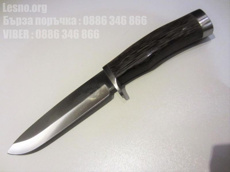Ловен нож с тексилен калъф и два метални гарда 