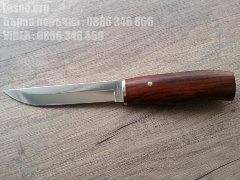 Руски ловен нож АКУЛА с метален гард и красива дървена дръжка