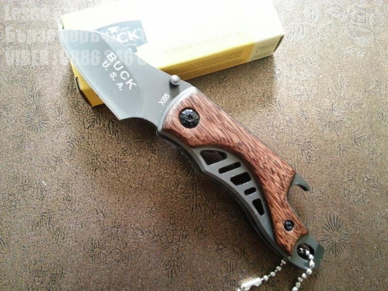 Малък сгъваем джобен нож със сиво титаниево покритие Buck