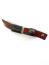 Ловен нож от японска дамаска стомана с дървена кания и извито острие Model KTO