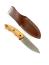 Ловен нож ръчно изработен с месингови нитове и дръжка от черница