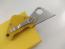 Малко мини джобно ножче Yellow color с клипс за колан дизайн зaимстван от Spyderco