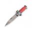 Колекционерски сгъваем нож с червена дръжка и ретро дизайн