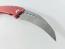 Сгъваем автоматичен нож- Run Hawk - извито острие тип карамбит, червени алуминиеви дръжки