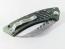 Сгъваем автоматичен нож- Run Hawk - извито острие тип карамбит, зелени алуминиеви дръжки с карбонови вложки
