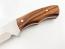 Ръчно направен ловен нож с махагонова дръжка и кожена кания