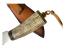 Нож с Фиксирано Острие от Дамаска Стомана с Дръжка от Еленов Рог - Премиум Инструмент за Лов с Кожен Калъф