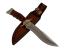 Компактен Ловен Нож за Оцеляване с Дървена Дръжка и Висококачествена Кожена Кания - SA78