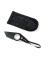 Малко джобно ножче тип ключодържател - Black с калъф и карабинер