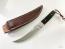 Ловен нож с кожена кания и извито острие KnifeSD подходящ за къмпинг и туризъм