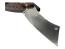 Кухненски нож-сатър с дамаска острие и кожен калъф