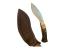 Ръчно изработен ловен нож тип &#039;Кукри&#039; с месингов гард и дървена дръжка