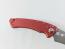 Сгъваем автоматичен нож- Run Hawk - извито острие тип карамбит, червени алуминиеви дръжки