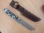 Красив колекционерски нож с танто острие от дамаска стомана-син дракон