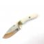 Ръчно направен ловен нож от неръждаема стомана и дръжка от бял кориан