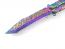 Метален нож пеперуда Rainbow с острие танто Zombie Killer остър 