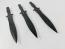 Ножове кунай ками за хвърляне с черно тефлоново покритие - комплект 3 броя