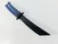 Нож пеперуда син цвят черно острие дизайн къс меч танто остър като бръснач